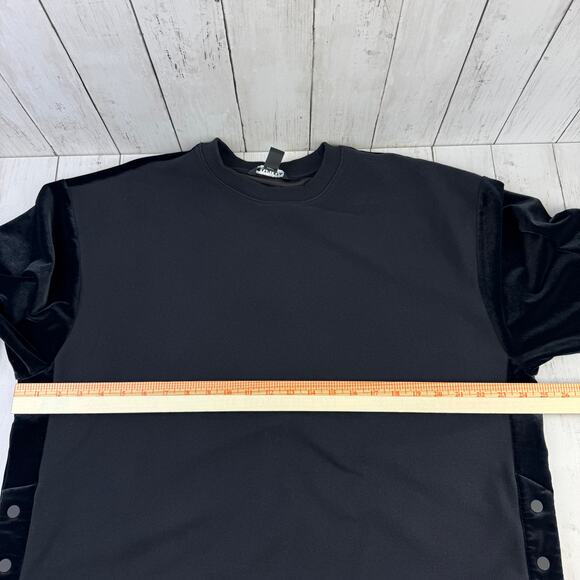 Athleta Black Retroplush Velvet Crewneck Oversized Sweatshirt 466916 Size XL - Picture 12 of 14